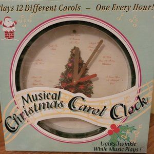 Musical Christmas Carol Clock New Bond Helman
